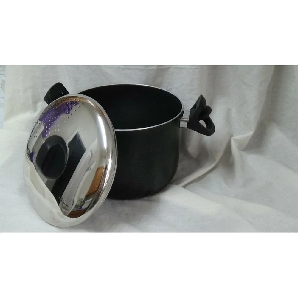 Stock Pot with Strainer Lid Stainless Steel 6 Quart Non-stick Finish #080
